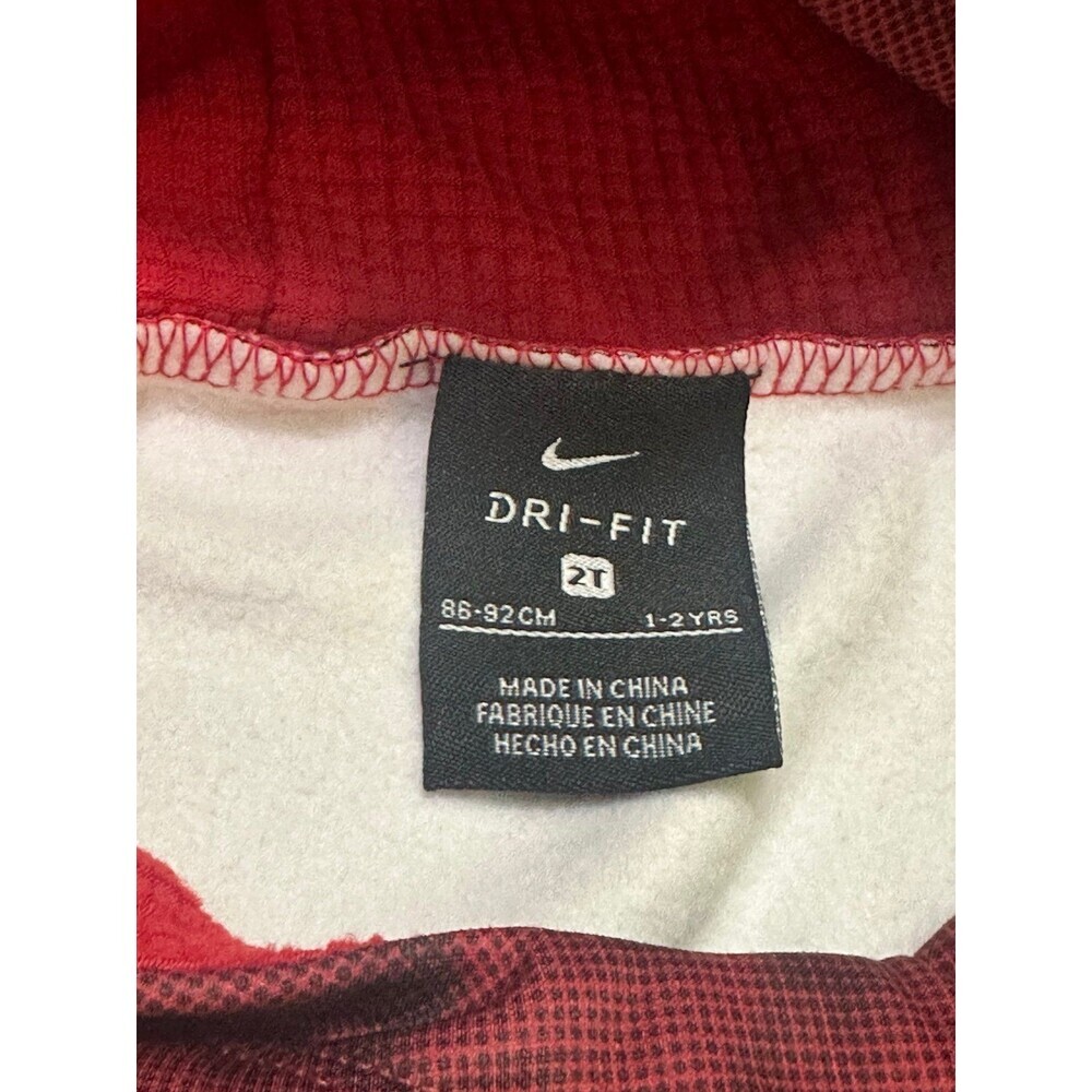 Nike Red and Black Dri-FIT Pullover Hoodie for Kids 2T - Picture 7 of 8